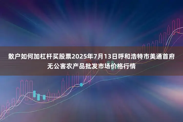 散户如何加杠杆买股票2025年7月13日呼和浩特市美通首府无公害农产品批发市场价格行情